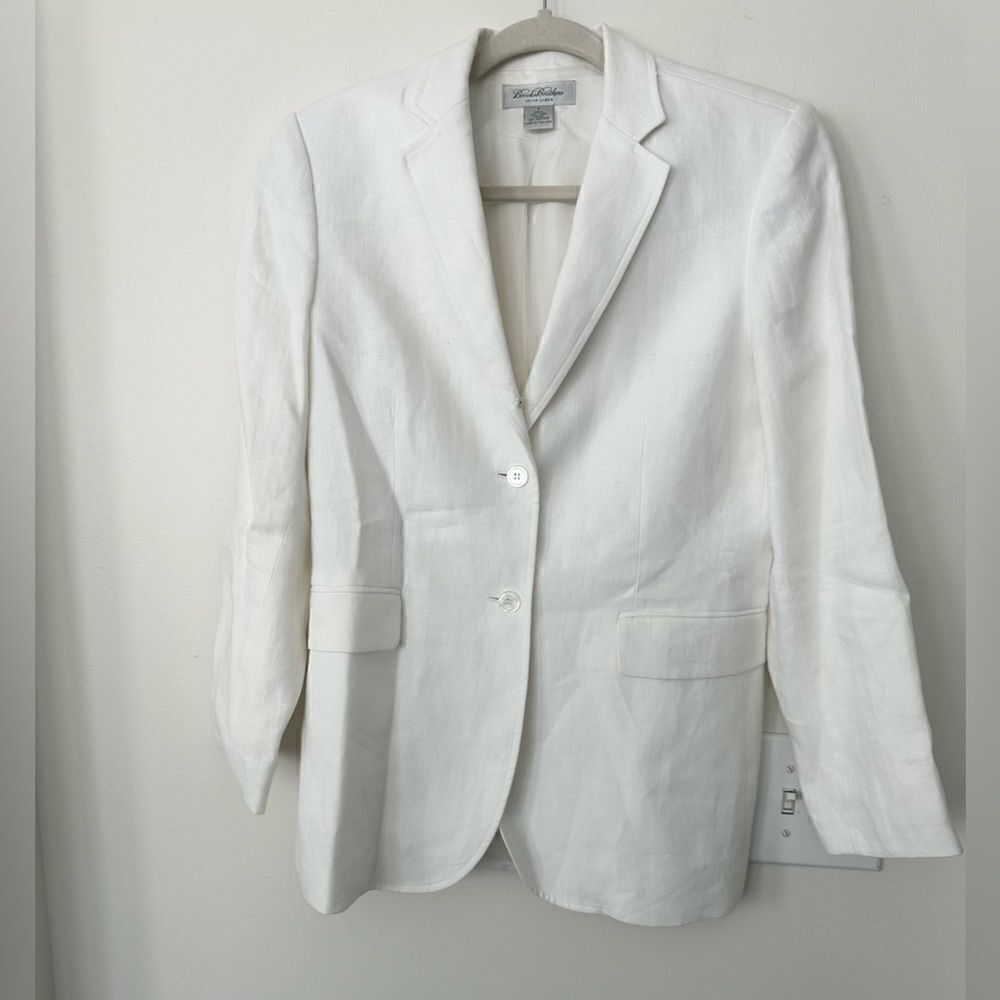 Brooks Brothers Irish Linen White Blazer 6